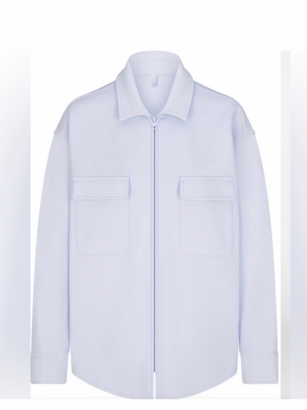 SKIMS Periwinkle Cotton Fleece Zip-Up in Medium